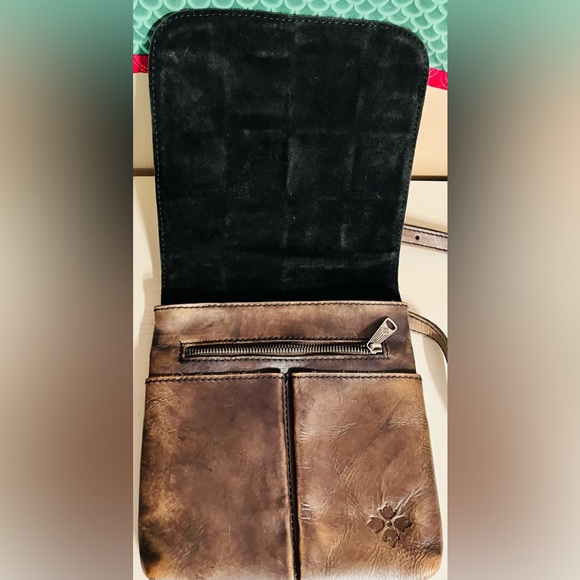 Patricia Nash Granada Woven Brown Leather Crossbody Preowned with flaws - Picture 4 of 10